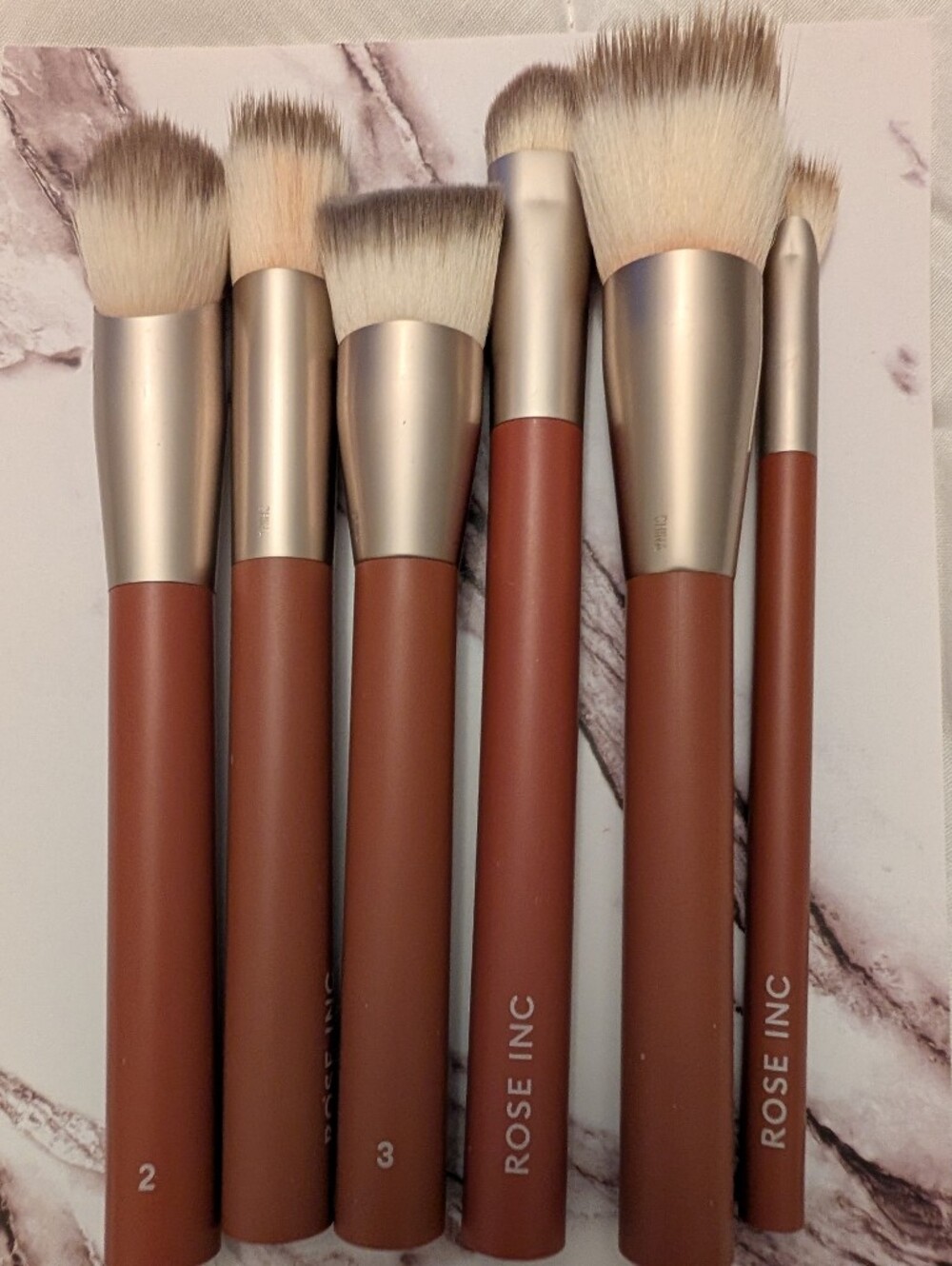 Neutral Brown Makeup Brush Set - Women Makeup Rose Inc